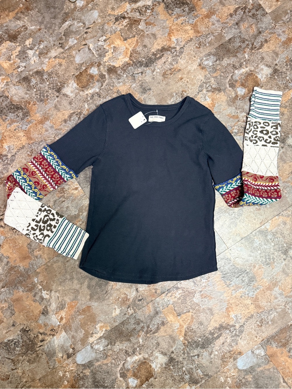 Free people/ We The Free cute thermal long sleeve shirt